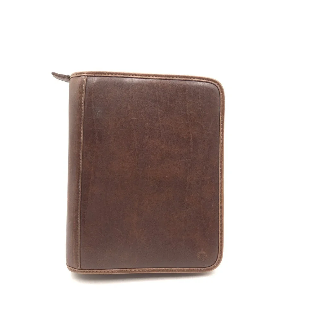 Vintage Franklin Covey Planner Classic Brown Leadership 7 Ring Binder 7 Habits
